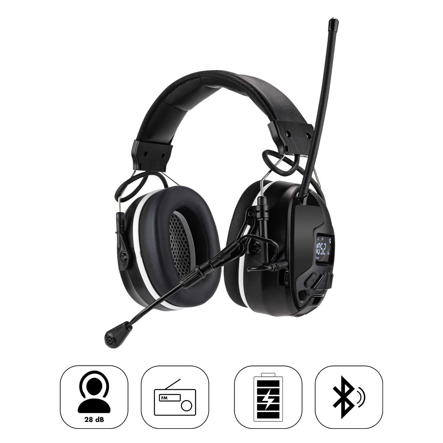 Naglavni glušniki z AM/FM radiem in predvajanjem Bluetooth