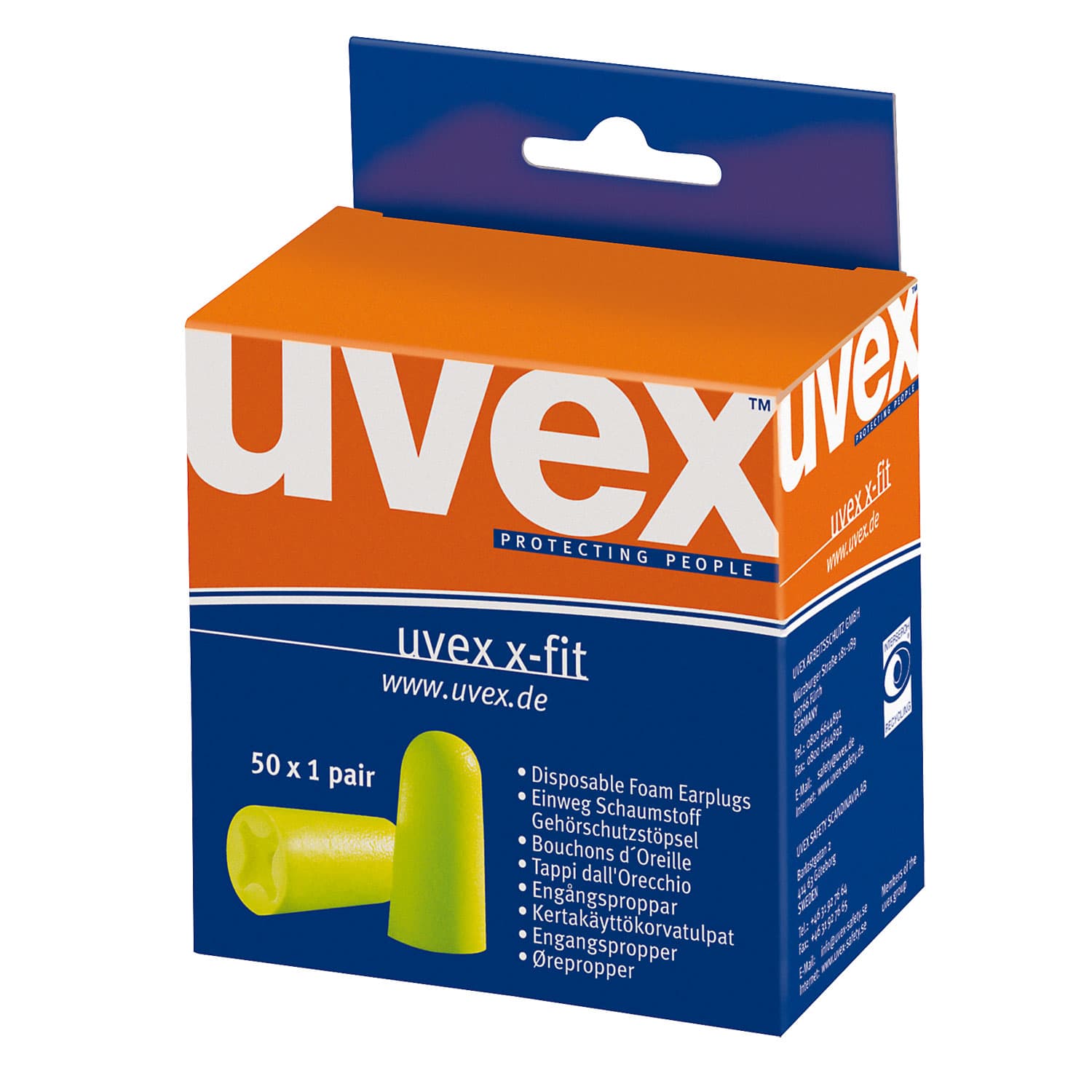 Čepki za ušesa za enkratno uporabo X-Fit v mini dozirniku – slika 3
