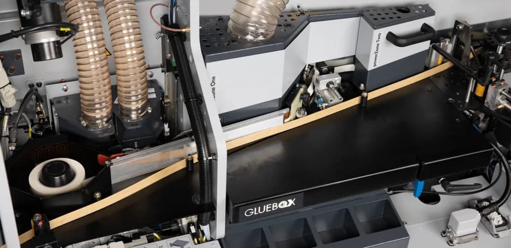 The Gluebox system on the Tempora F600 edgebander