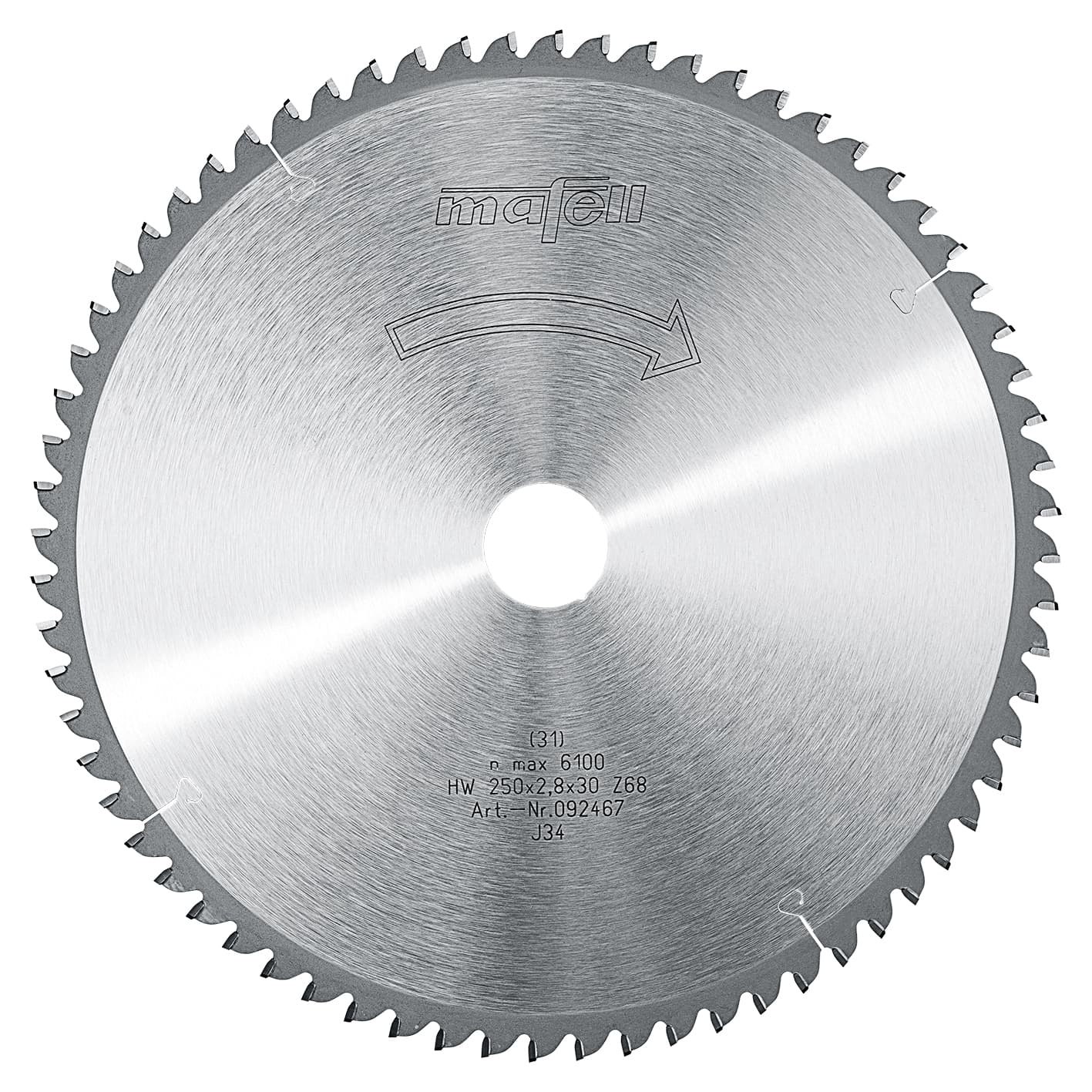 Žagin list HM Ø 250 mm