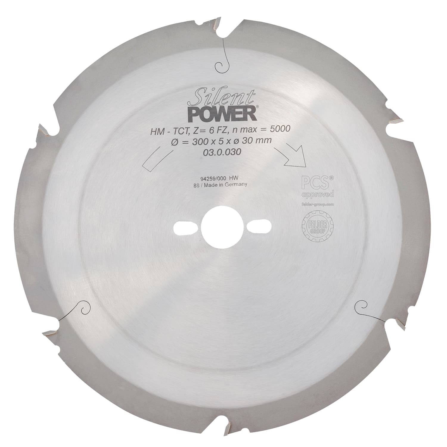 Žagin list HW za zareze Silent-POWER® s polnim telesom orodja
