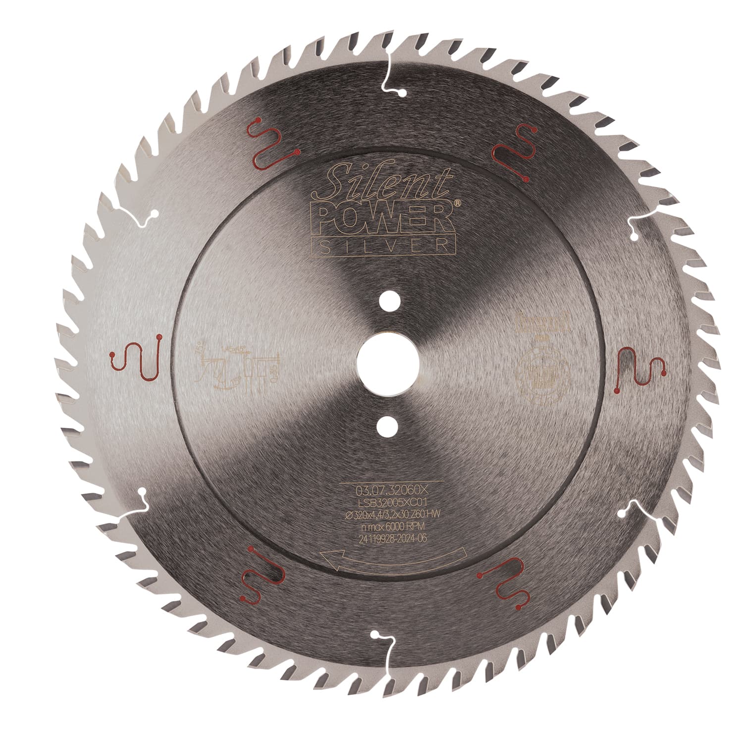 Žagin list HW s trapezno-ravnim zobom Silent-Power® Silver